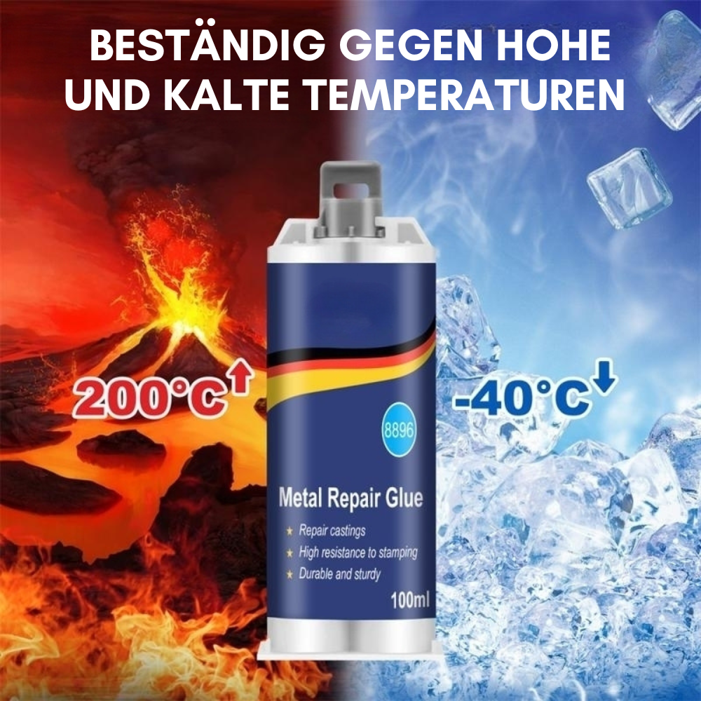 Charly | High-Performance Metal Repair Adhesive | Industrial Adhesive for Cast Iron, Steel & Aluminum | Heat Resistant & Waterproof | 100ml Liquid Metal Repair Kit | Silver