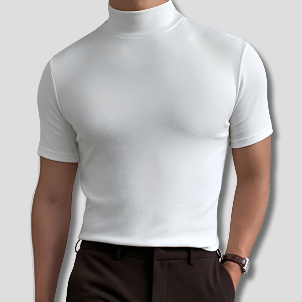 Charly | Men's Mock Neck T-Shirt