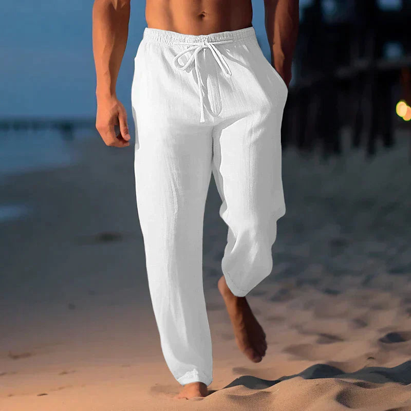 Charly | Men's Relaxed Fit Drawstring Linen Pants