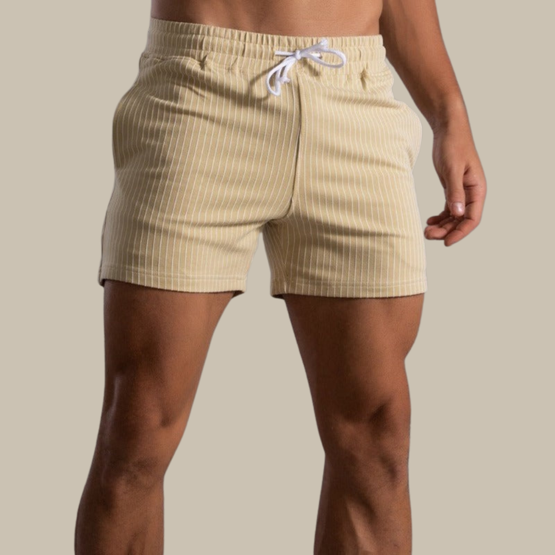Charly | Men's Striped Athletic Shorts with Drawstring