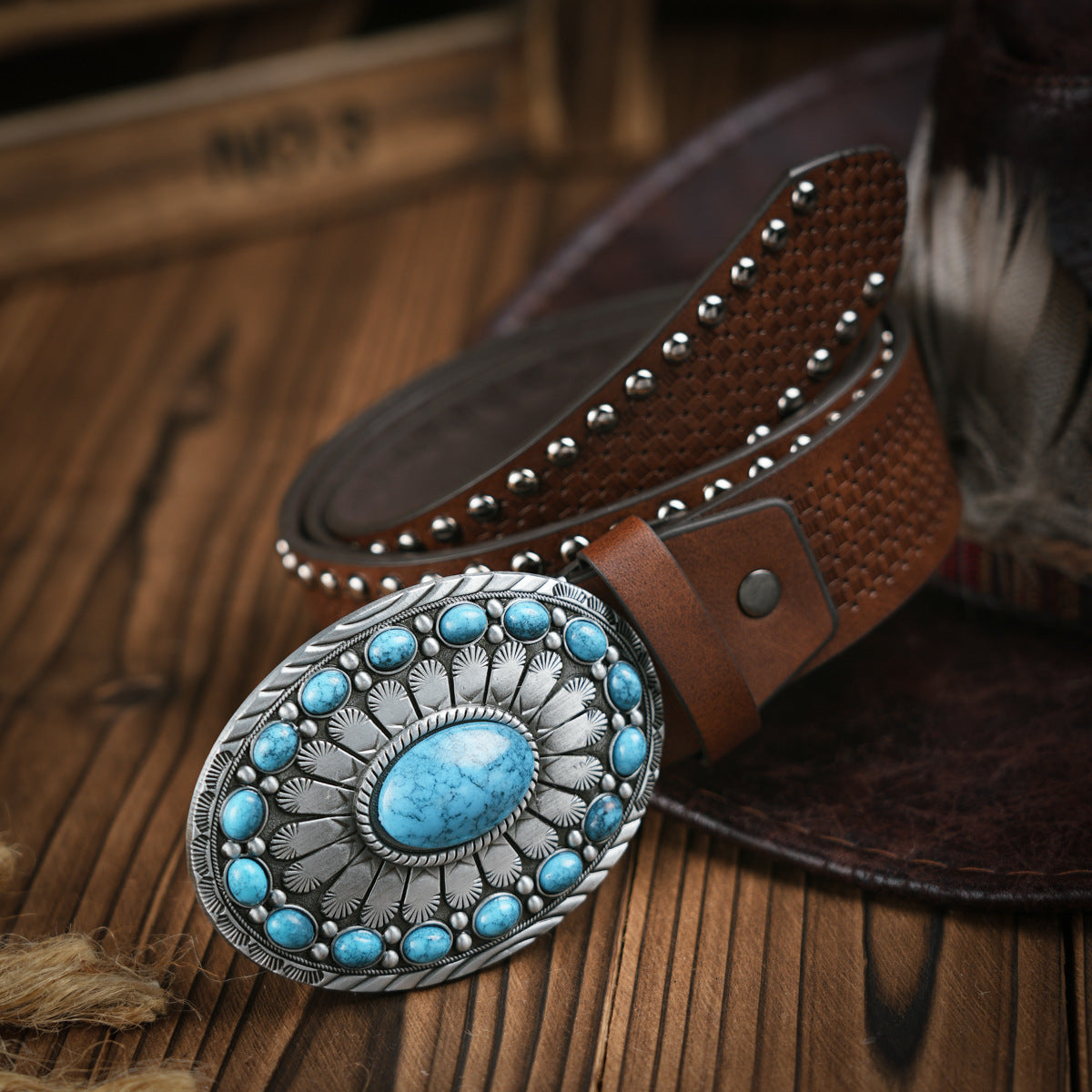 Charly | Men's Western-style – Vegan Leather Belt with Solid Metal Buckle