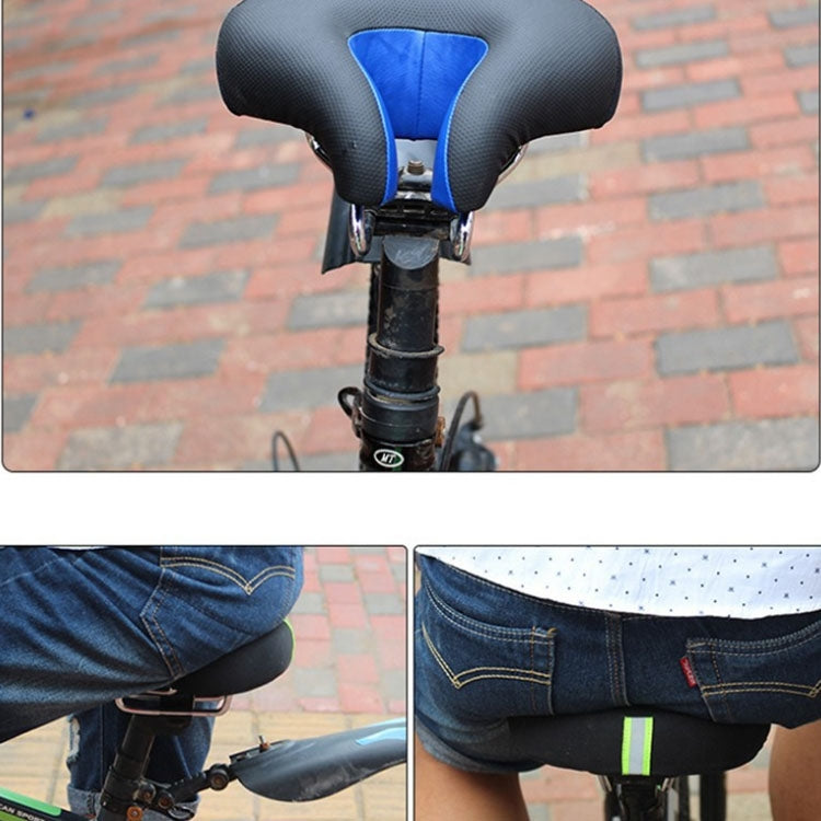 Charly | Nose-less Bicycle Saddle Mountain Bike Thick Soft Padding (Blue)