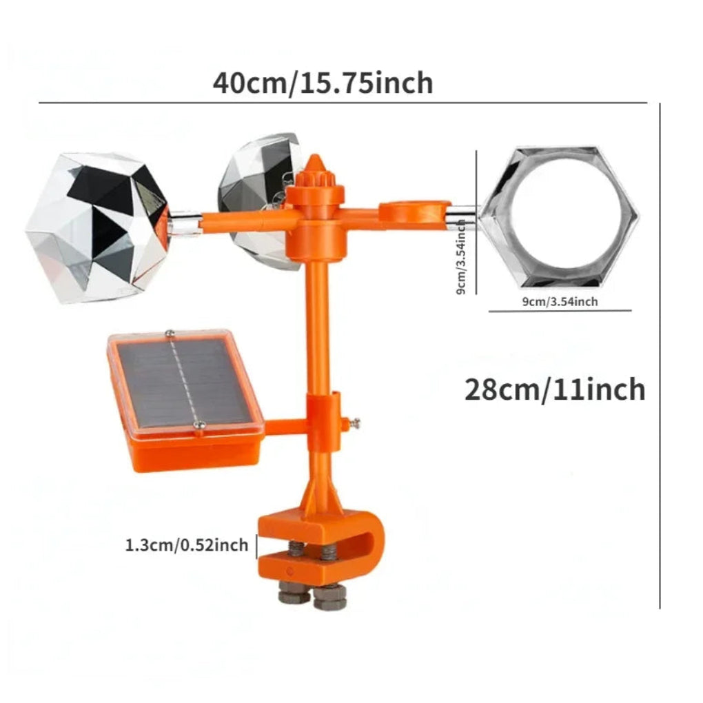 Charly | Solar Powered Reflective Bird Deterrent Spinner
