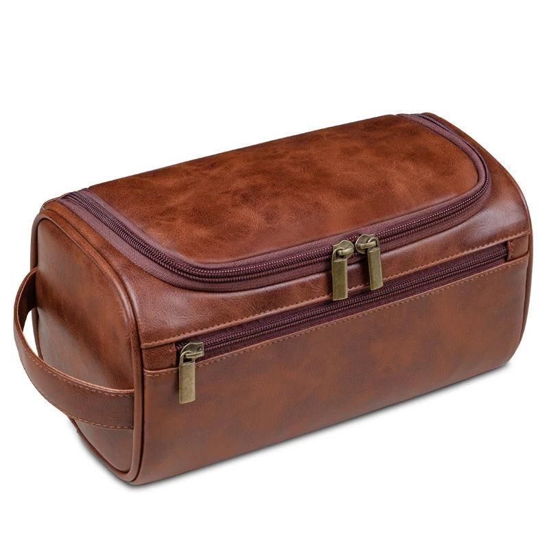 Charly | TravelTrek Luxury Bag – Leather Toiletry Bag with Waterproof Lining and YKK Zippers