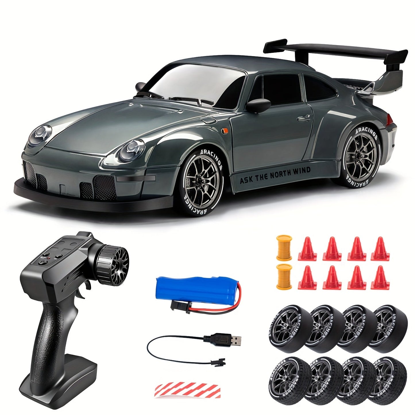Charly | Ultimate 1:24 RC Drift Car with LED Wheels – Rechargeable 4WD Racing Toy