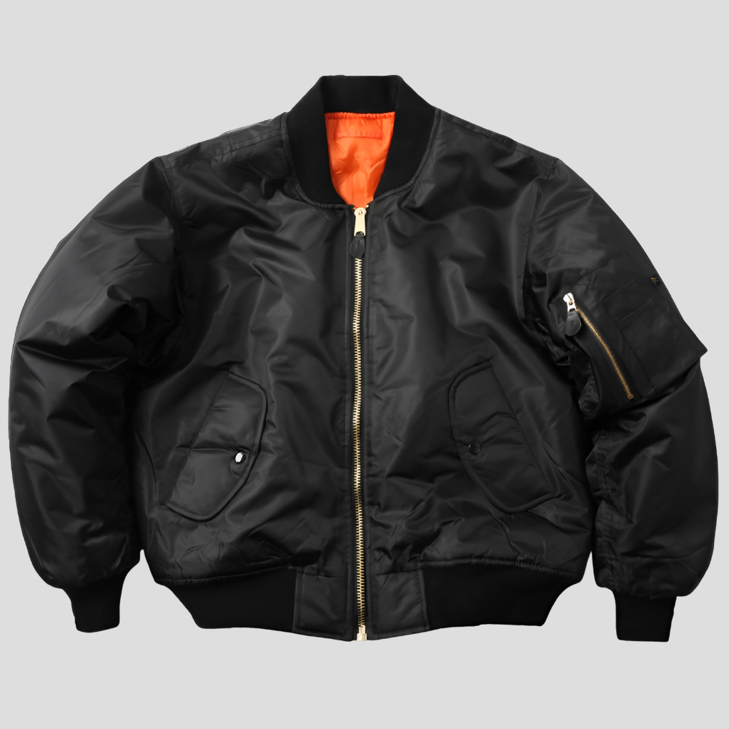 Charly | Unisex Classic Bomber Jacket with Rib-Knit Trim