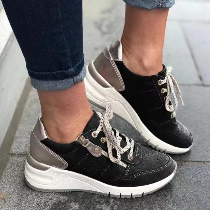Charly | Women's Orthopedic Sneakers with Zipper Detail