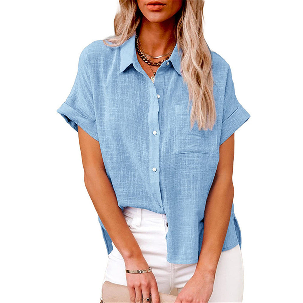Charly | Women's Short Sleeve Button-Up Shirt