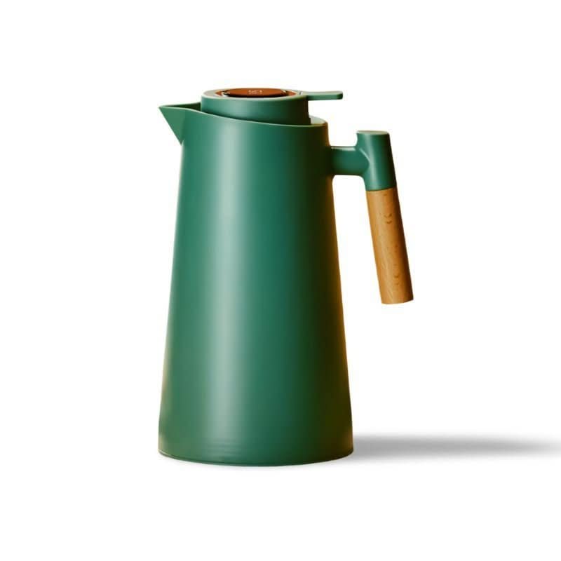 LATTEA THERMO – Double-walled Thermos Flask with Temperature Display and Wooden Handle