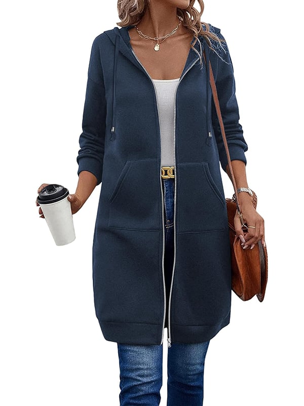 Women's – relaxed zip-up fleece hoodie
