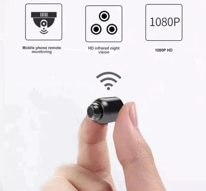 2-pack mini WiFi security cameras - Wireless HD night vision for baby and pet monitoring