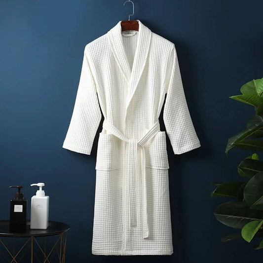 AirWeave Robe – Unisex Bathrobe with Waffle Texture
