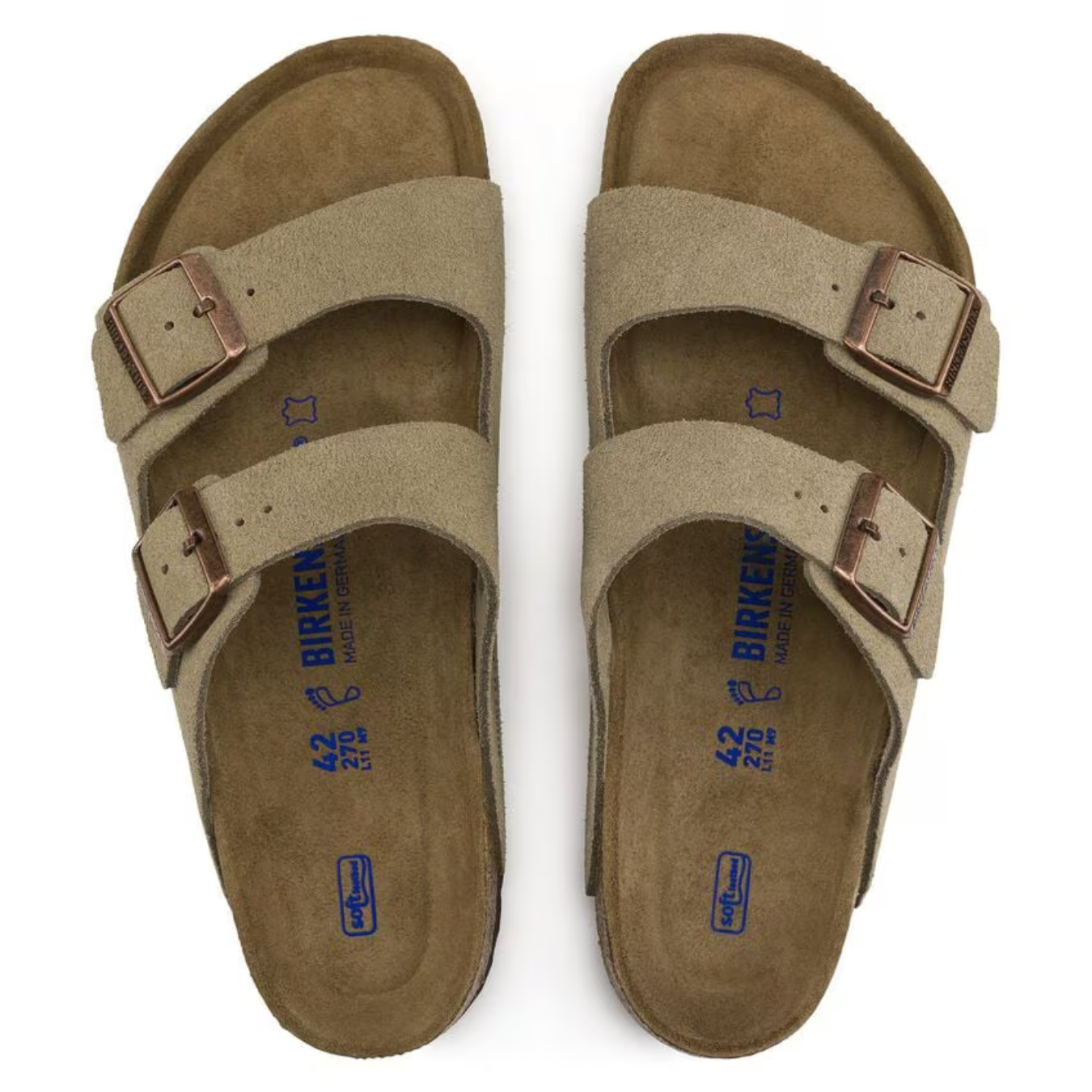 Arizona | Suede Taupe – Casual Sandals with Soft Anatomical Footbed