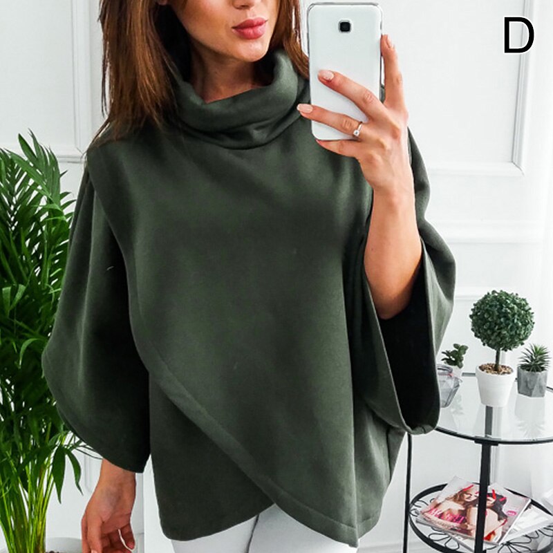 Asymmetrical Turtleneck Sweater