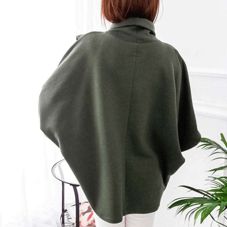 Asymmetrical Turtleneck Sweater