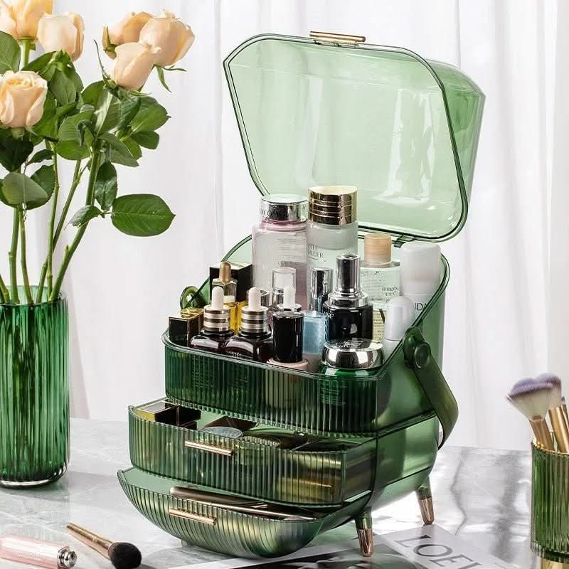BEAUTYSENSE Makeup Organizer – Dustproof & Waterproof Cosmetic Case with Elegant Design