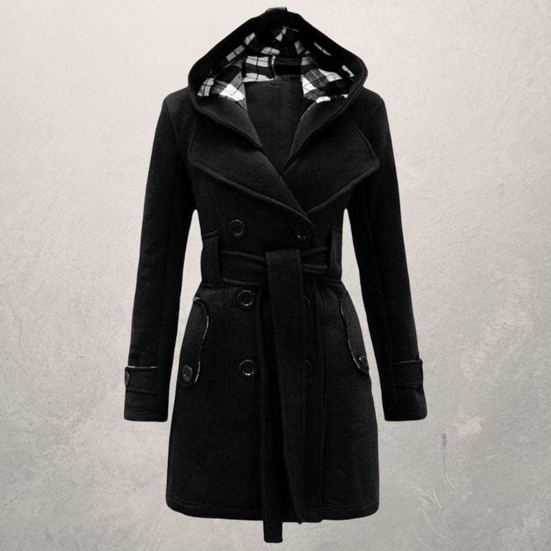 Belted Winter Coat with Hood