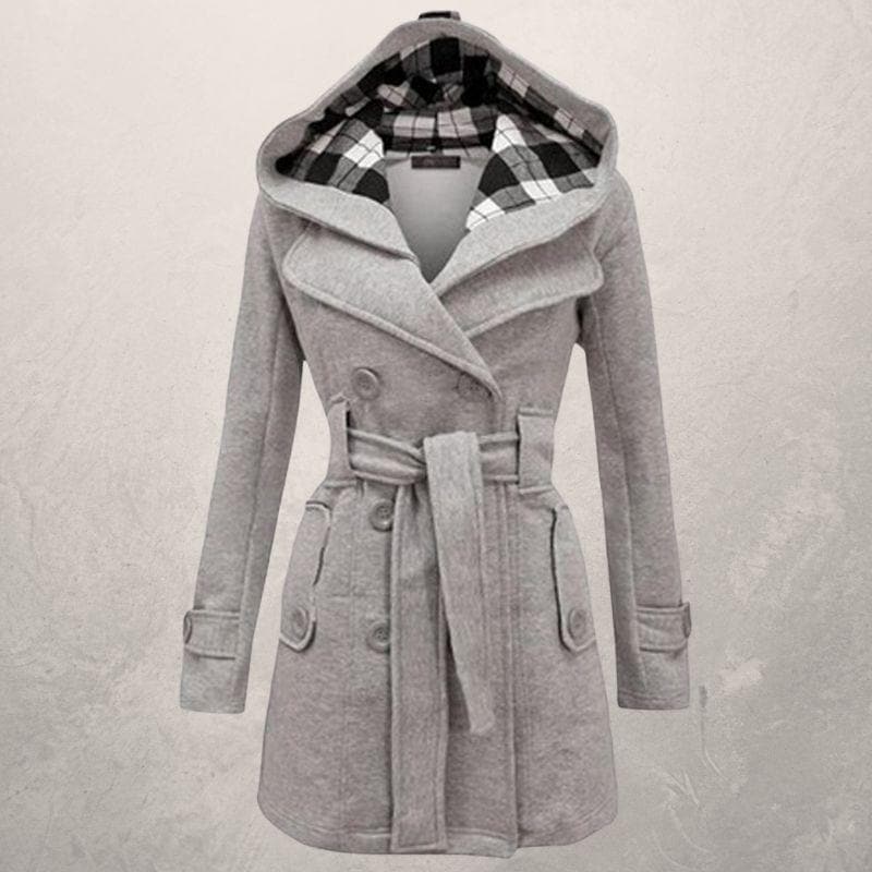 Belted Winter Coat with Hood