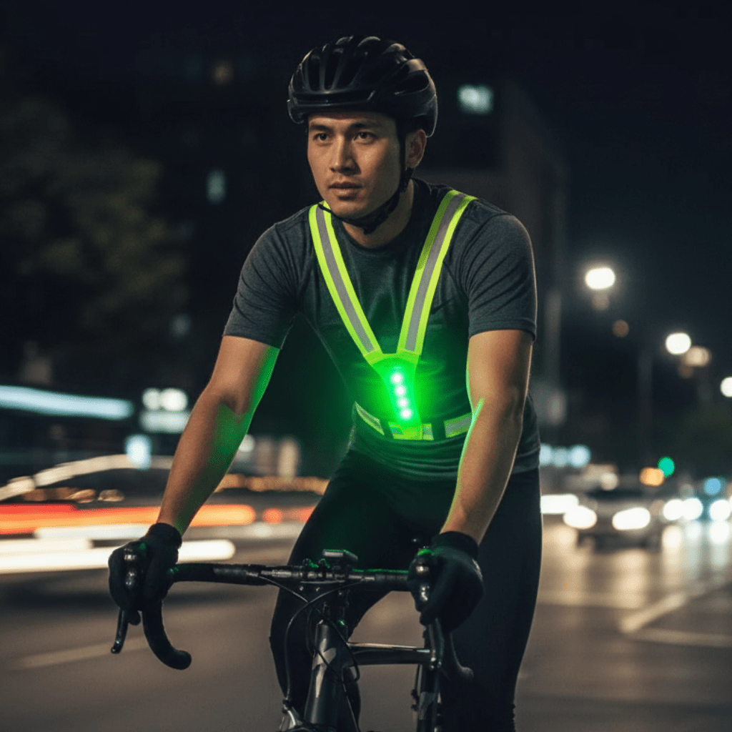 BRIGHTPATH – LED Reflector Running Vest with Adjustable Fit & Safety Lights