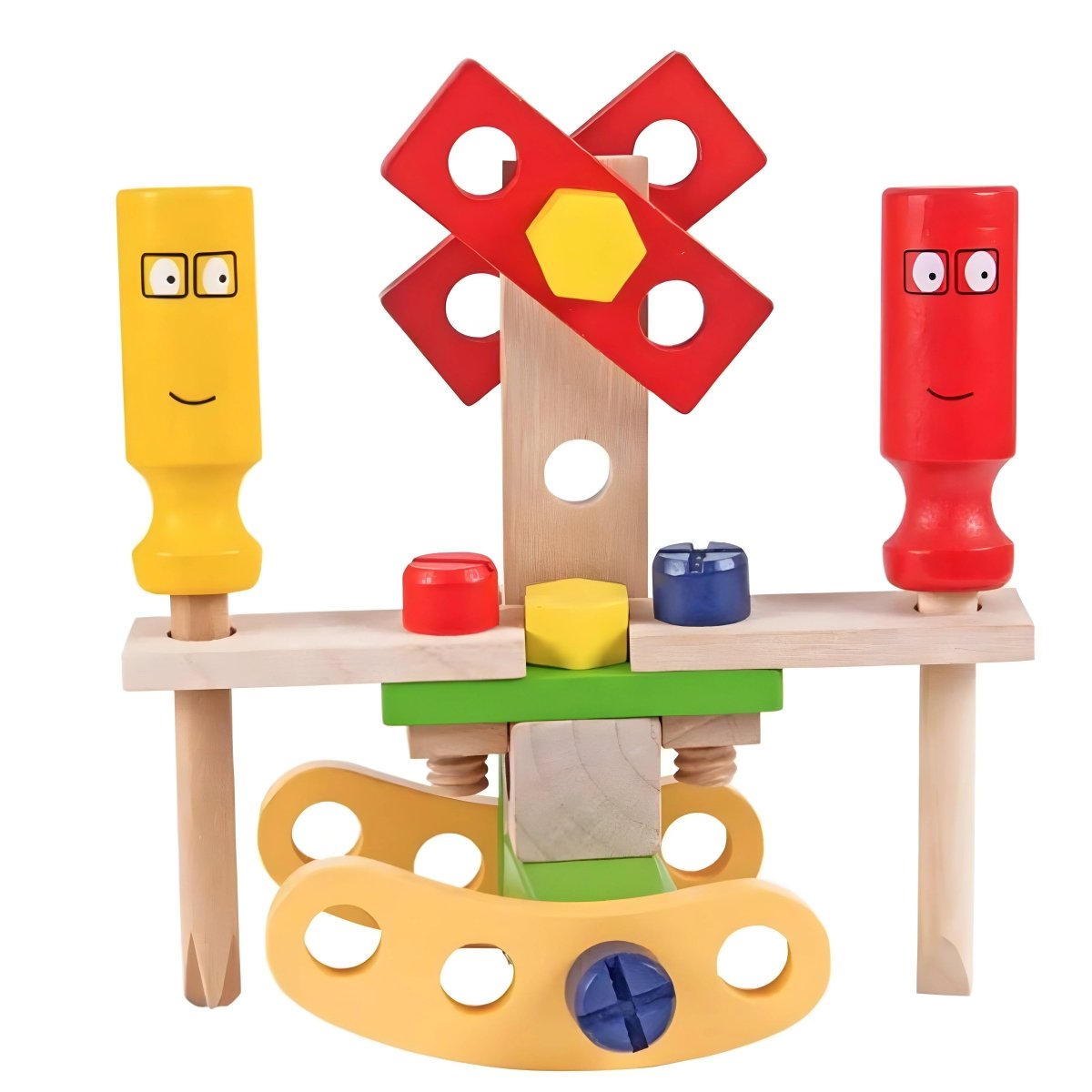 BUILDIBOX – Montessori wooden tool case for early construction skills