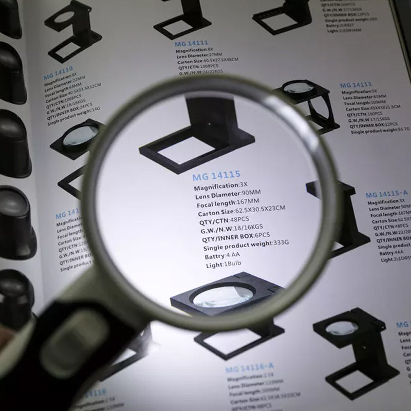 Charly | 20X optical magnifying glass with LED light