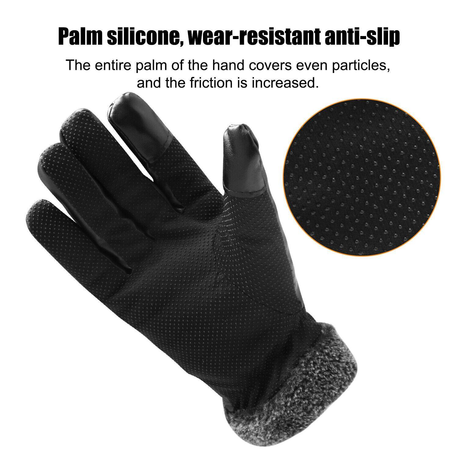 Charly | -30℃ Waterproof, Warm Leather Ski Gloves for Winter | Touchscreen Compatible