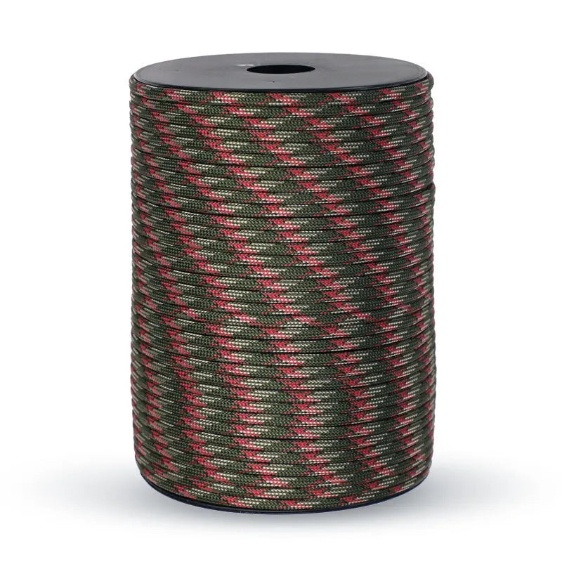 Charly | 550 Military Standard Paracord Rope: 100m 4mm Outdoor Survival Gear for Parachute, Tent, Lanyard, Belt - 9-Core Rope for Camping & Emergencies