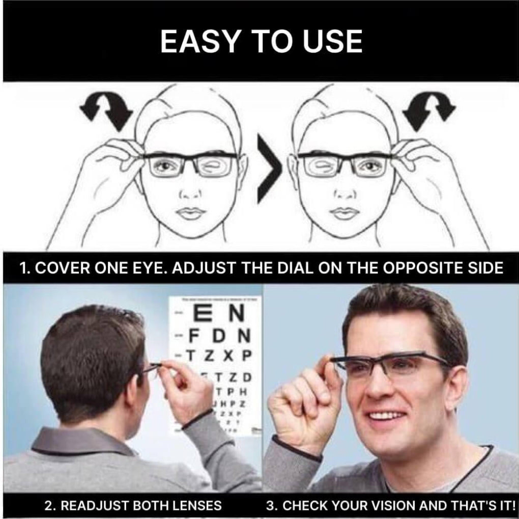 Charly | Adjustable Prescription Glasses with Dual Lenses