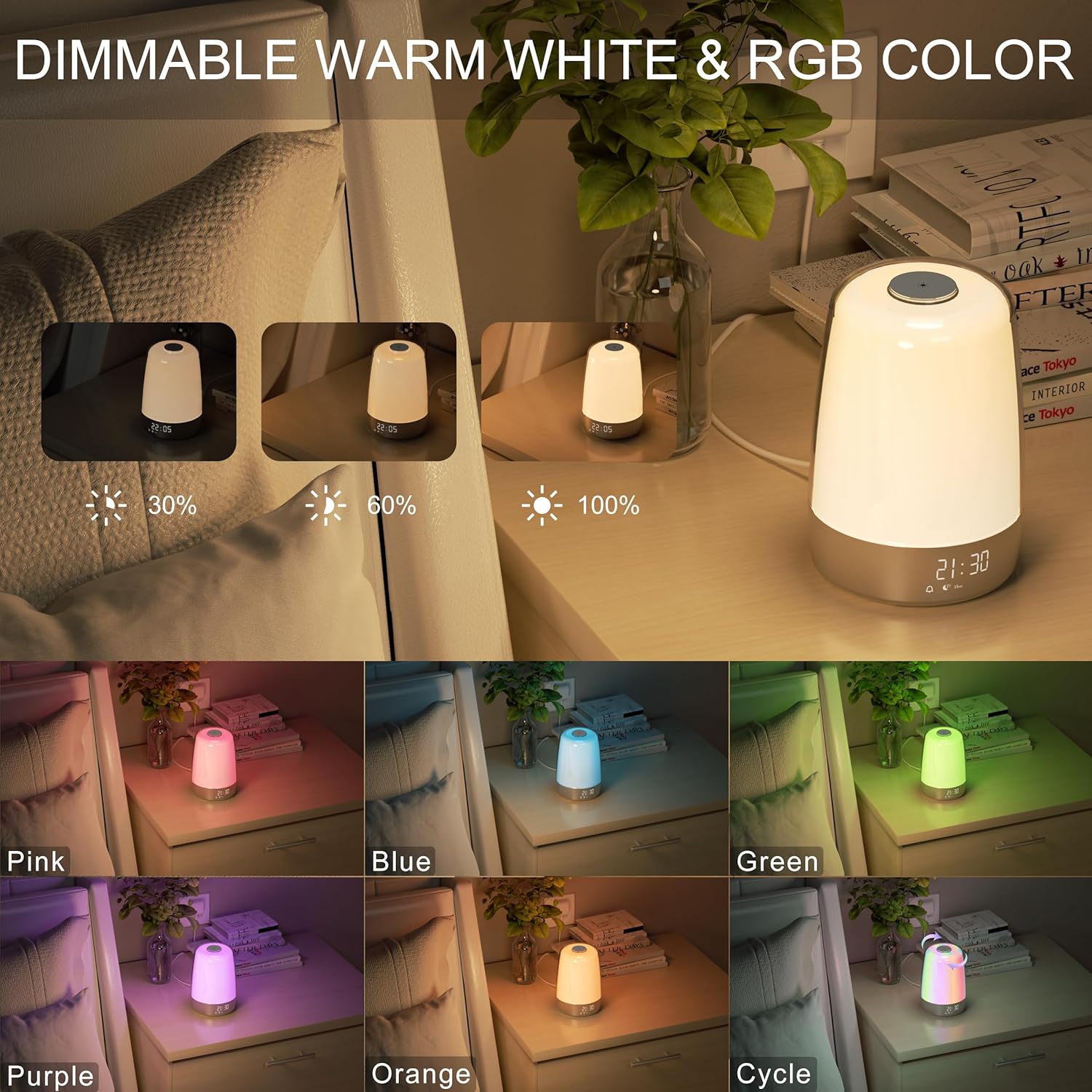 Charly | Aurora Wake-Up Light | Sunrise & Sunset | USB-C Rechargeable