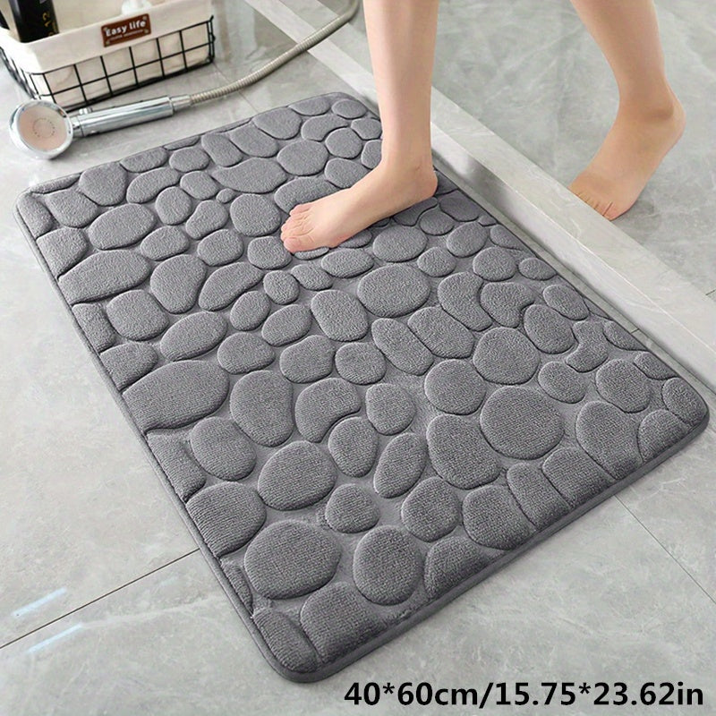 Charly | Bath Mat Non-Slip Textured Absorbent Bathroom Rug
