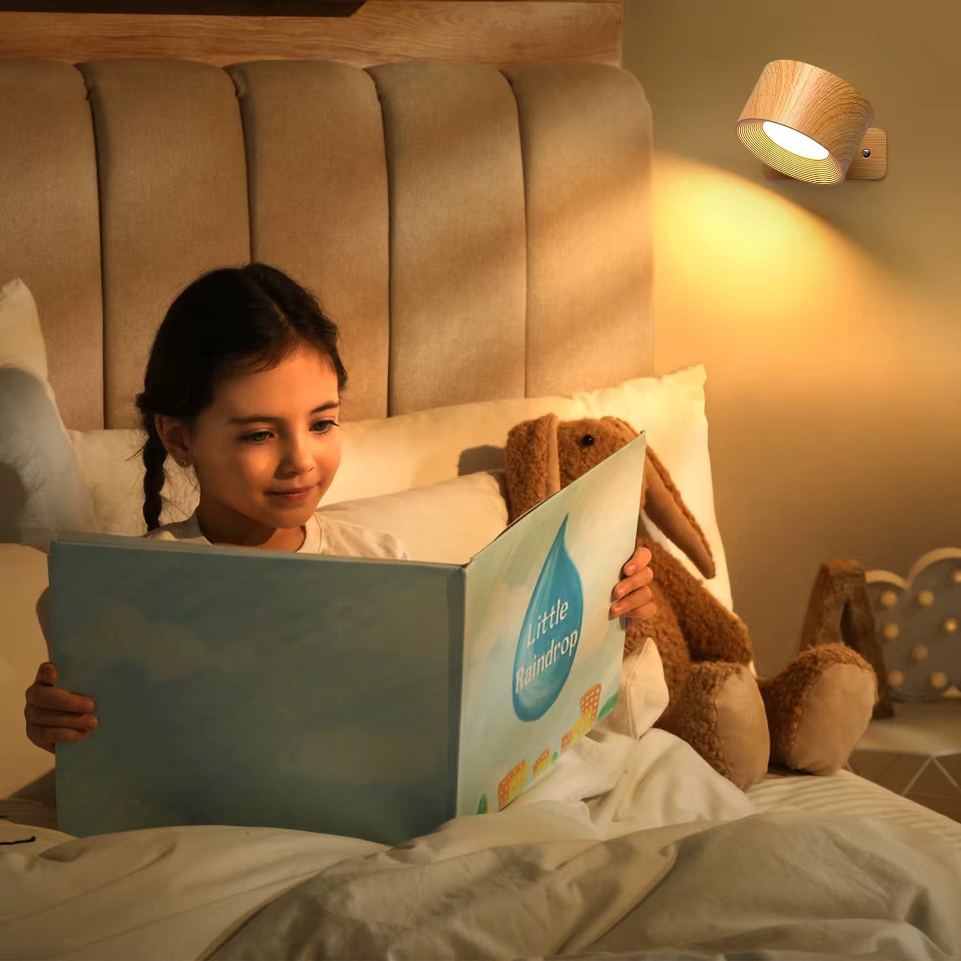 Charly | Battery Powered Wall Lamp | Rechargeable, 360° Adjustable and Wireless for Bedrooms, Hallways, and Reading Corners