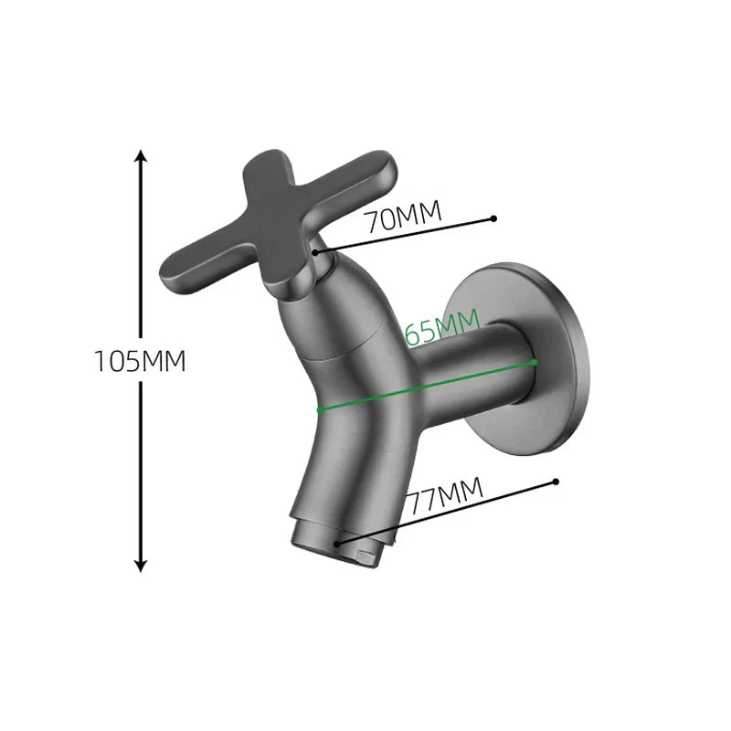 Charly | BrassFlow – Wall-Mounted Cold Water Tap in Solid Brass