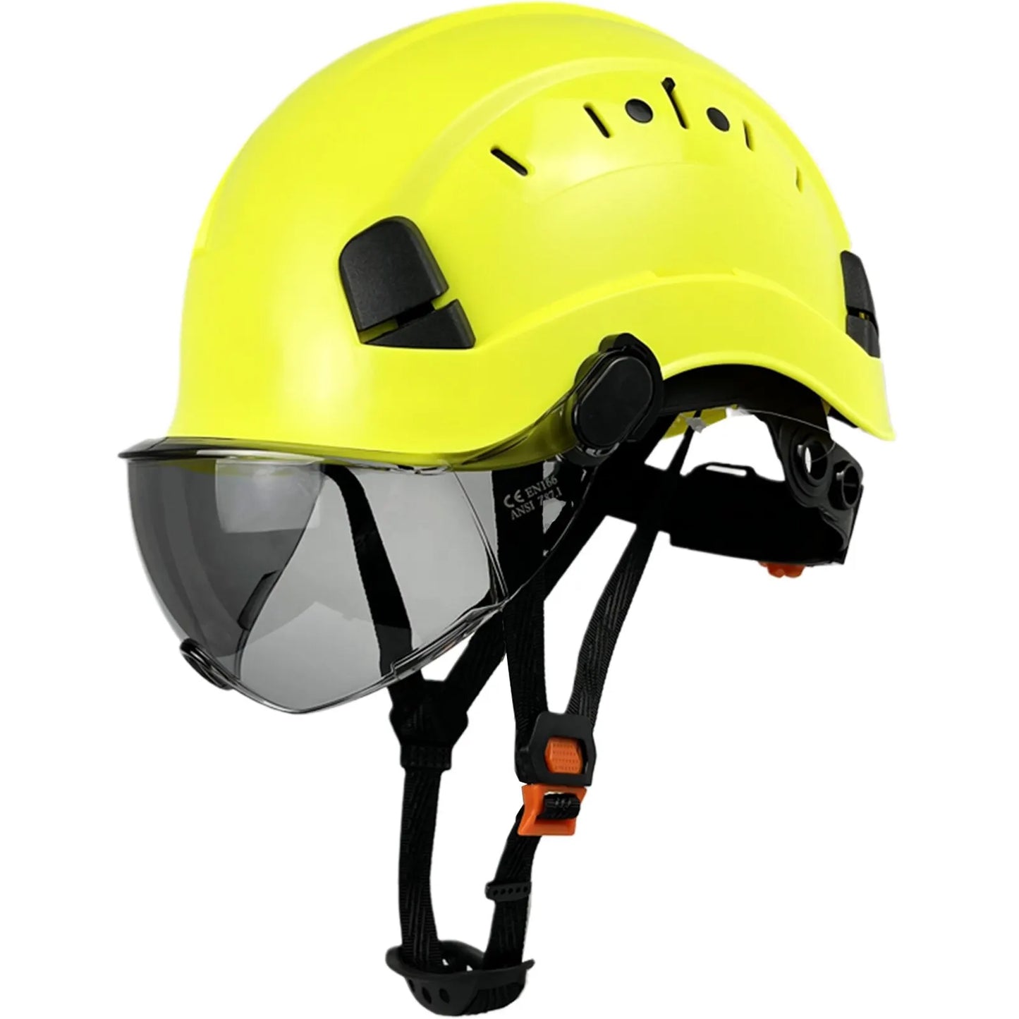 Charly | CE ABS Safety Helmet with Goggles & Visor – SafeGuard