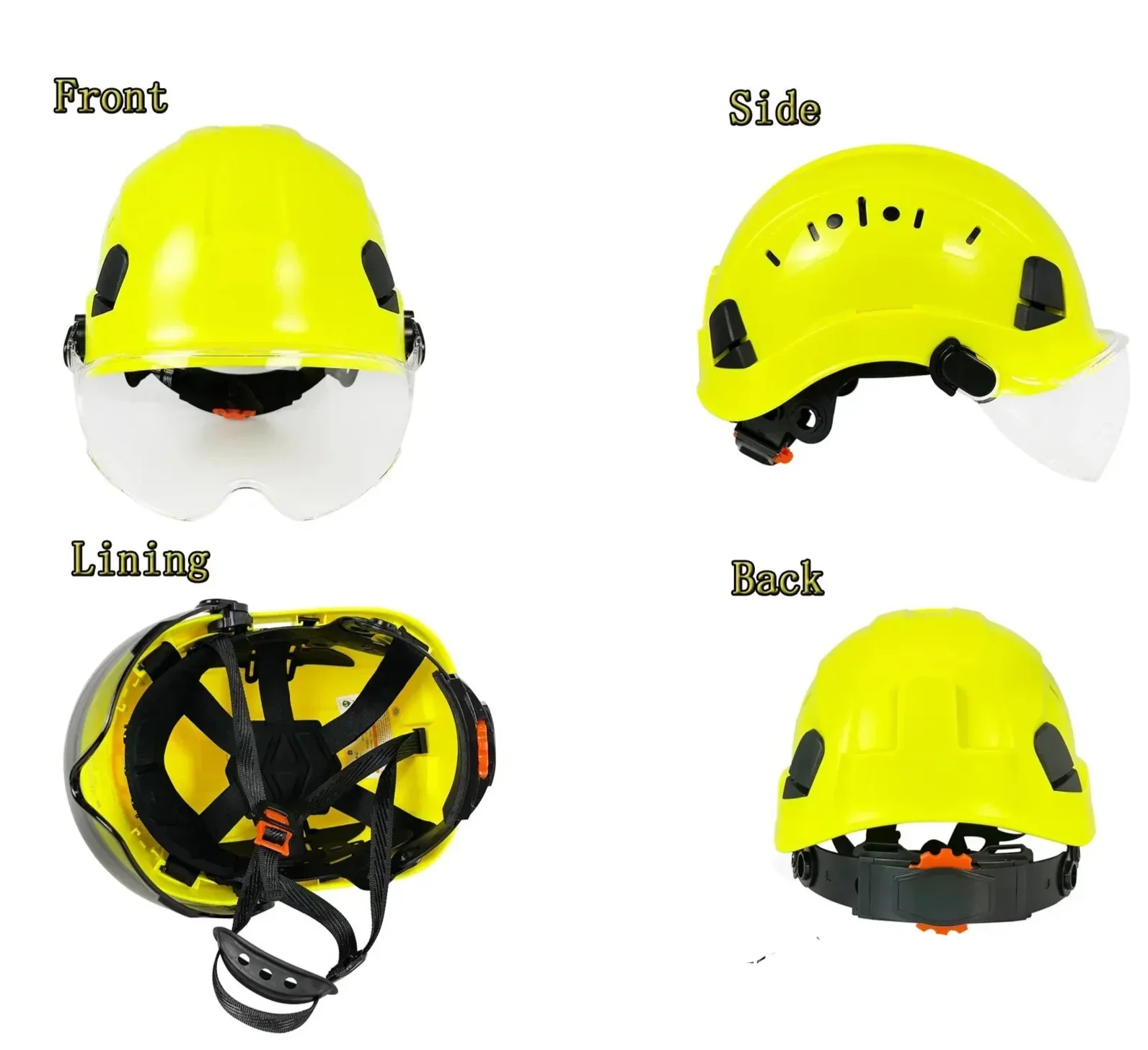 Charly | CE ABS Safety Helmet with Goggles & Visor – SafeGuard