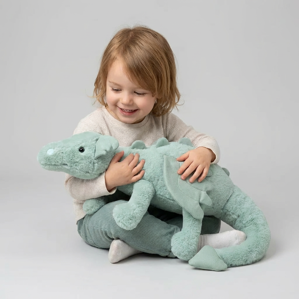 Charly | Children's Plush Dragon Toy with Tail