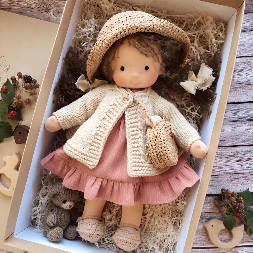 Charly | Children's Waldorf Cloth Doll - Handmade Cuddly Toy