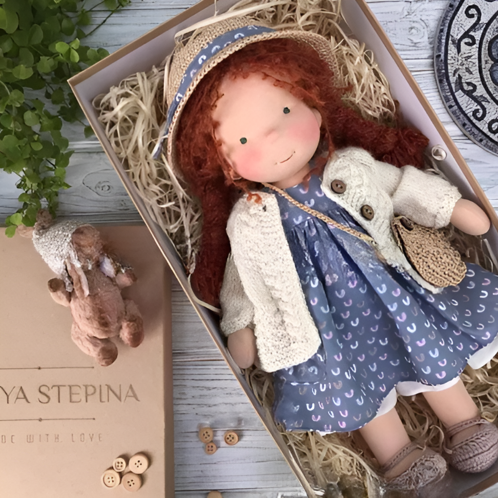Charly | Children's Waldorf Cloth Doll - Handmade Cuddly Toy