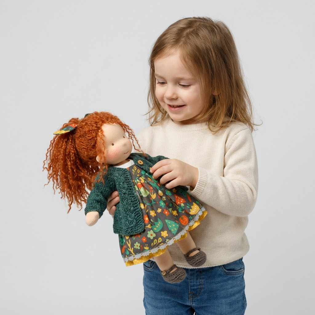 Charly | Cloth Waldorf Doll Soft Stuffed Play Friend