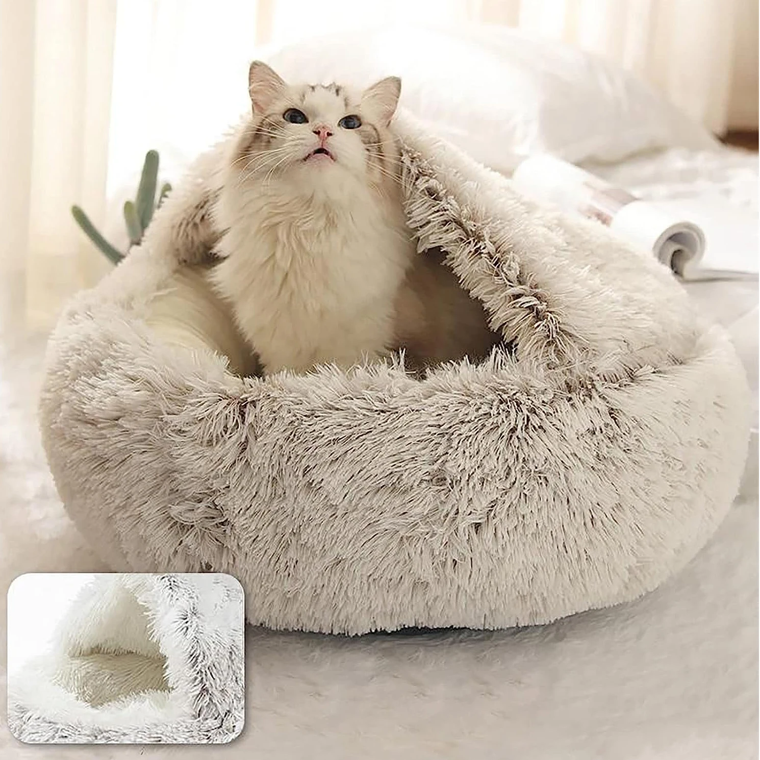 Charly | Cozy Cave Pet Bed | Calming & Comfortable Dog Bed for Deep Relaxation
