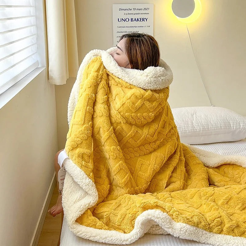 Charly | Cozy Sherpa Blanket with Textured Design