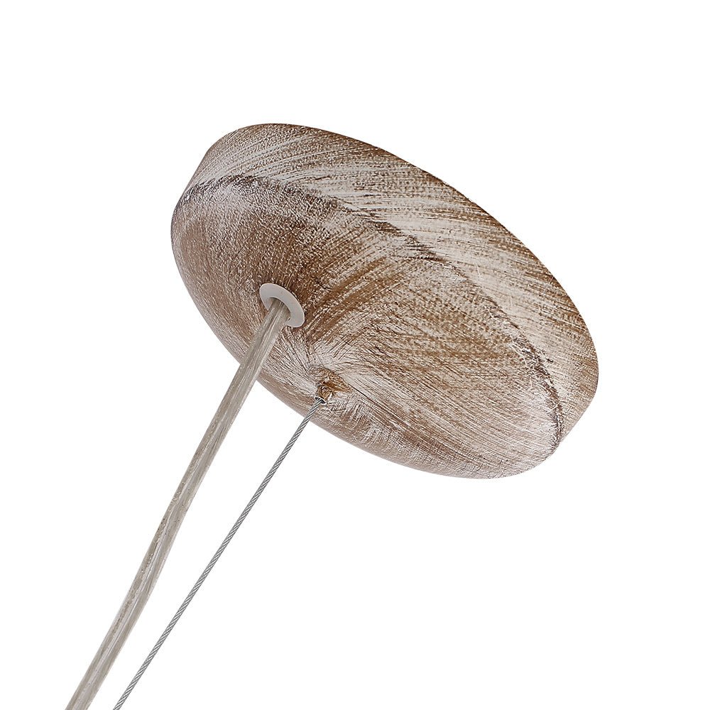 Charly | Dandelion Pendant Light with Wooden Beads | Firework Starburst Design