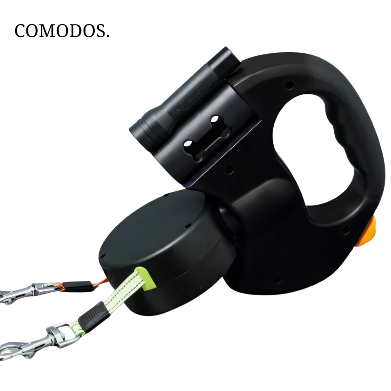 Charly | Double Retractable Dog Leash with LED Light