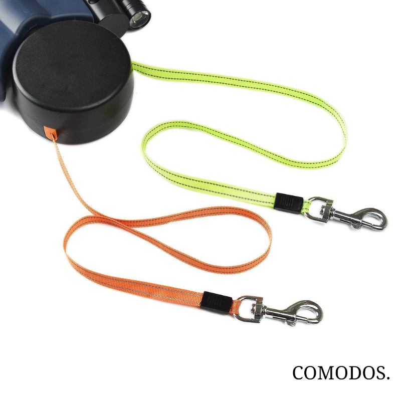 Charly | Double Retractable Dog Leash with LED Light