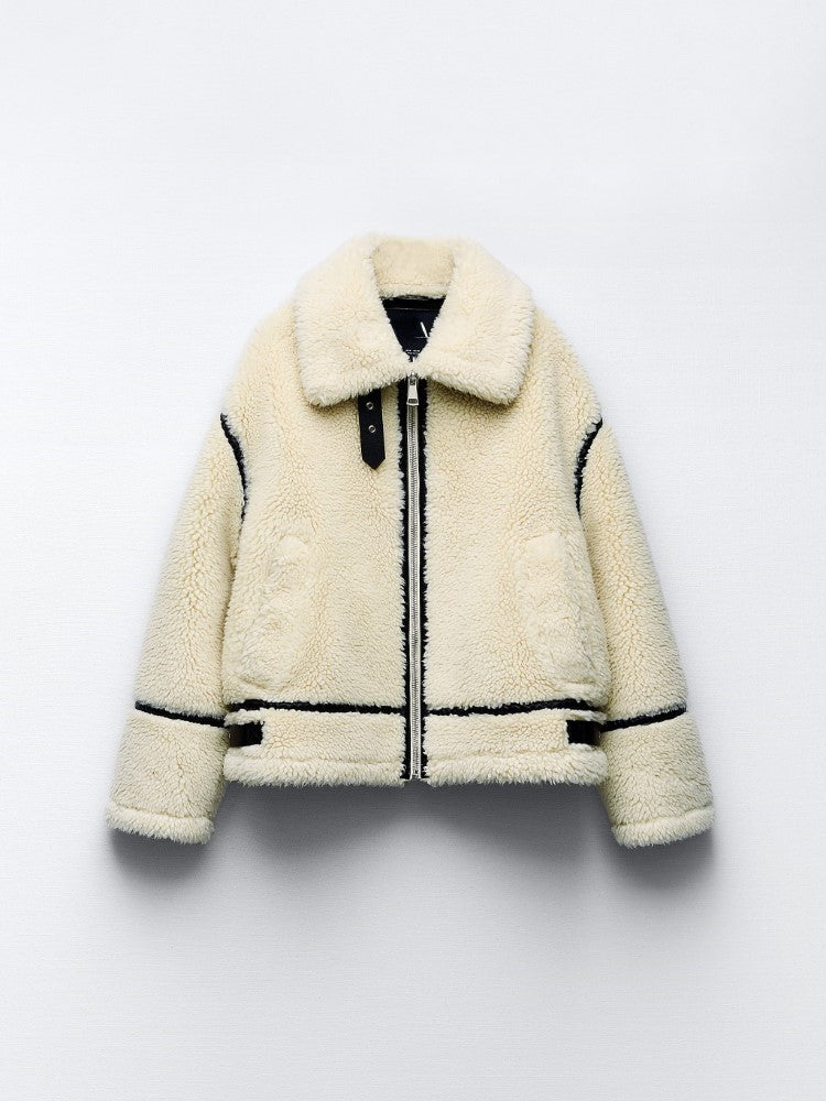 Charly - Elegant Fury Jacket for Women