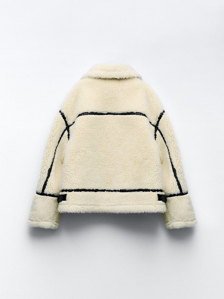 Charly - Elegant Fury Jacket for Women