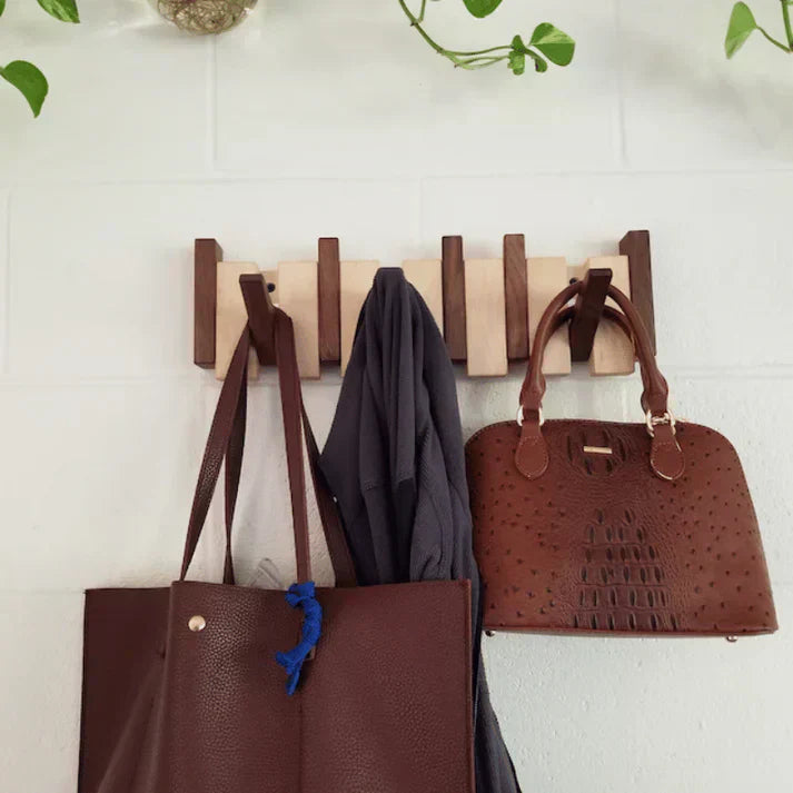 Charly | Elegant Wooden Coat Rack for Piano Hanging Clothes Storage