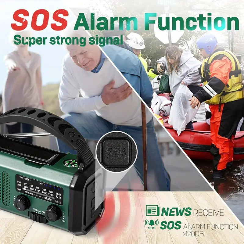 Charly | Emergency Radio with Solar, Hand Crank & Power Bank