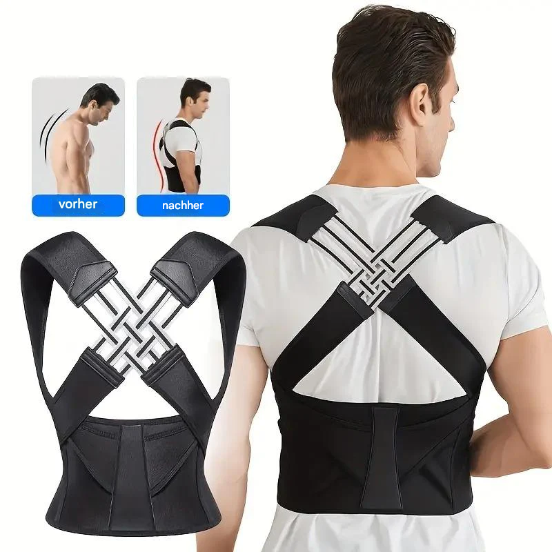 Charly | Ergonomic Posture Corrector for Neck and Back Pain Relief Adjustable and Stable