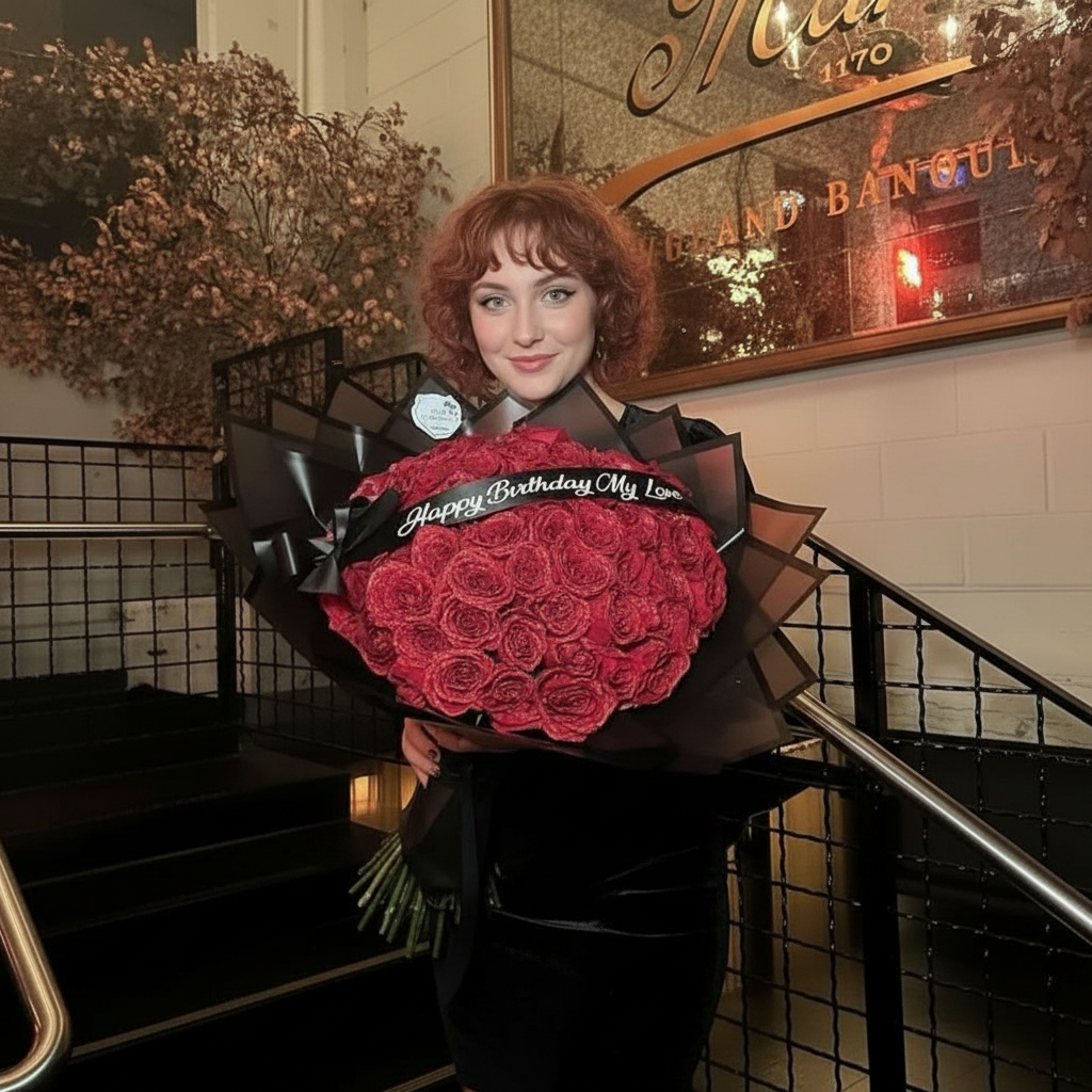 Charly | Eternal Glitter Rose | Handcrafted Decorative Art Flower | Sparkling Crystal Finish | Exclusive Gift Set for Special Occasions | Durable & Maintenance-Free