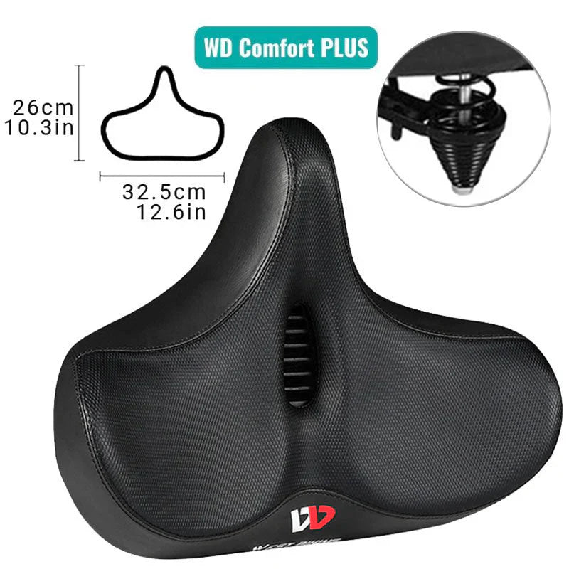 Charly | Extra Wide Bicycle Saddle with Ergonomic Design